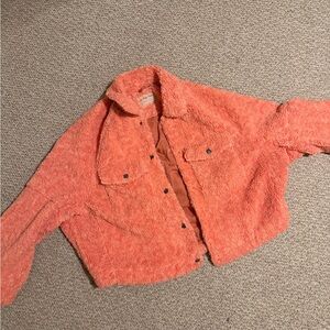 Free People Coral Teddy Jacket
